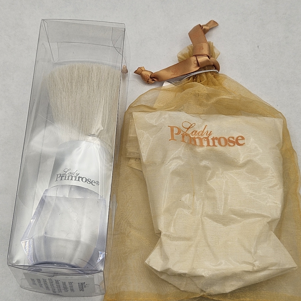 Lot Of 2 LADY PRIMROSE Royal Extract Deluxe Body Brush W Dusting Silk Powder New